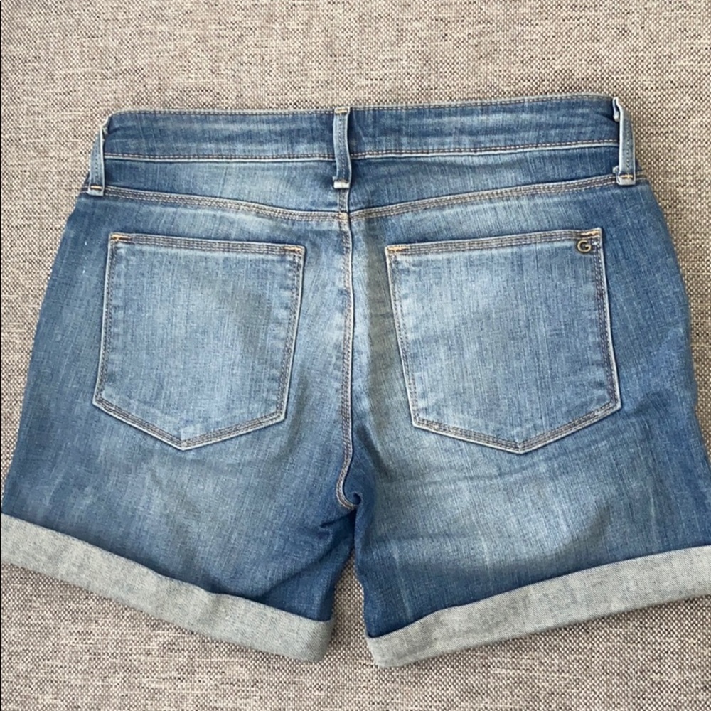 G by Guess Distressed Boyfriend Cuffed Shorts - Picture 5 of 10